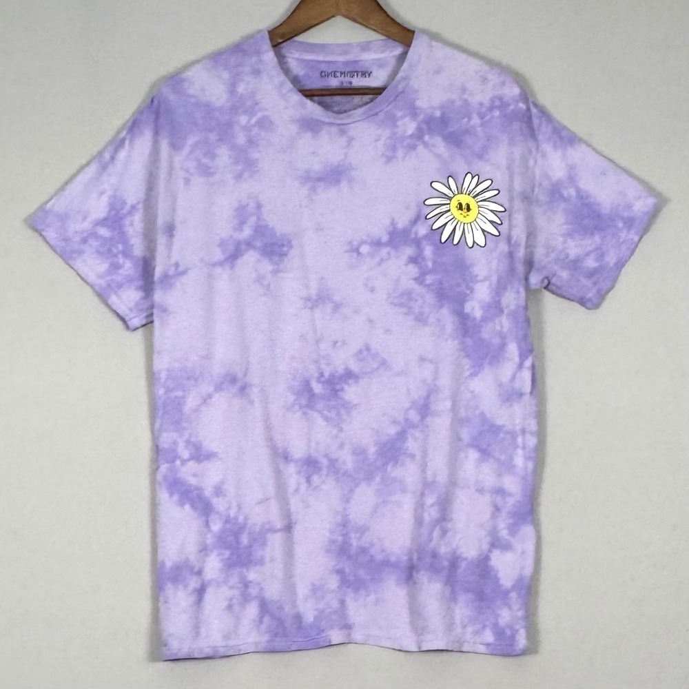 Chemistry Purple Tie Dye Daisy Have A Good Day Graphic T-Shirt Unisex Large